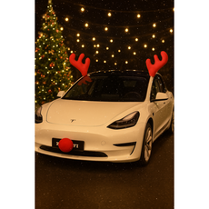 차량용 루돌프 사슴뿔 크리스마스 차량장식품, 레드