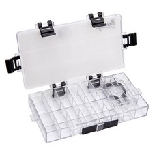 shangren 플라스틱 수채화 페인트 팔레트 트레이 박스 24 웰스 밀폐 페인트 용기, 16x8x2cm, 클리어