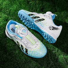 XZHM 兒童旋轉紐扣足球鞋 碎釘足球鞋