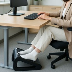 말라프 책상 발받침대 6단계 높이조절, 블랙