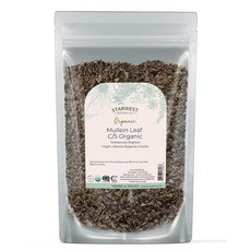 Starwest Botanicals 유기농 뮬린 잎 - 차 절단 및 체질 백용 말린 잎 허브 항산화 물질의 천연 공급원 코셔 인증 GMO 프리 - 벌크 0.5kg(1파운, Organic, 4 Ounce (Pack of 1)