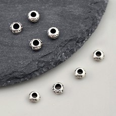 비즈톡 [SVP-07-08]순은펜던트 실버925 물고기무늬론델 5mm (내경2.6mm) 실버론델