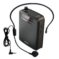 HANLIN-K300 續航王超大聲大聲公擴音機 FM收音機 上課喇叭 教學擴音器 小蜜蜂 送頭戴麥克風 愛肯科技, 1個, 全新一組, 黑色