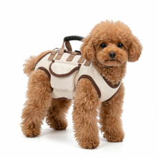 호플 강아지 하네스 이동가방, 1개, 아이보리