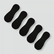 [JAJU] 자주 남 코튼 하이컷 페이크 삭스 5족_블랙