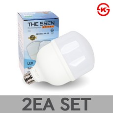 LED 하이벌브 전구 SSEN 20W, 2개, 전구색