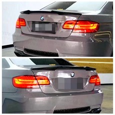 BMW E92 2005-2012 3시리즈 2도어 M3 쿠페 카본 파이버 리어 스포일러 호환, 미도색