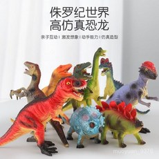 兒童恐龍玩具套裝仿真動物超大號塑膠模型三角龍小孩子霸王龍男孩 LTQG, 1個, 腫頭龍,無聲版
