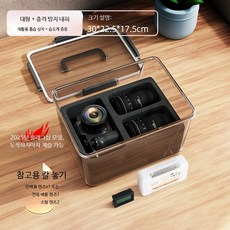 카메라 제습기 곰팡이방지 휴대용 방습 보관함 밀폐 수납장 디지털 제습함, 1개, 2025 사중 밀봉 대형 재생 흡습카드 내피 습도계 0