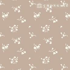 방수천 라미네이트원단 TPU 방수원단 20수 체크 꽃무늬 플라워 147종, 124) 밀크티, 1개