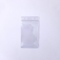 투명 명찰 케이스 지퍼형 PVC 세로 카드 홀더 사원증, 본상품