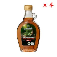 바이오센트럴 메이플 시럽 바이오 그레이드 캐나다, 250ml, 4개