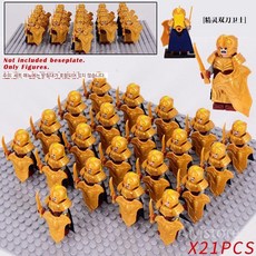 피규어 블록 반지의제왕 돌암로스 백조 기사단 로한병사 중세기사 나이트, 1개, 골드 엘프 전사 d