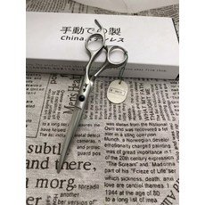 專業理髮剪刀 磨砂系列 6寸 銀色手柄, 1個, 如圖所示