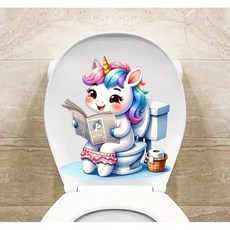 태쓰 배변훈련 기저귀떼기 변기스티커, 유니콘