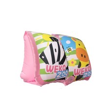 WEKO 7x12吋斑馬長頸鹿游泳手臂圈(WE-AR05)，兒童游泳安全輔助，可愛造型，安全材質, 粉色, 1個