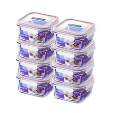 글라스락 퍼플에디션 정사각490ml 8개세트