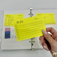 꿀이맘 50장 속지 투두리스트 메모지 가로 시간관리다이어리