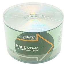 錸德RiDATA DVD-R 16X 4.7GB 空白光碟燒錄片 (50片/300片), 1個, 50片車輪蓋裸縮, 50片車輪蓋裸縮