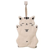 타올 핸드타올 타월 고양이 극세사 부드러운 걸이형 고리형 주방 욕실, 1개, B타입