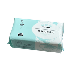 T-SLIM 抽取式棉柔巾 加厚乾濕兩用 珍珠紋清潔 柔軟親膚 抽取方便衛生, 白色, 20套