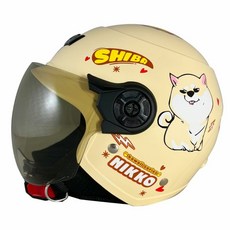 NIKKO N-506 兒童專用安全帽 柴犬圖案 焦糖奶油/橘子軟糖兩色, 橘子軟糖,YM(頭圍51~52cm), 1個