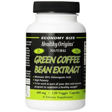 Healthy Origins 綠咖啡豆植物膠囊 400mg, 120顆, 1罐