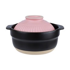 Quasi 花綻輕享鍋 砂鍋 土鍋 陶瓷鍋 火鍋 湯鍋 粥鍋 三杯鍋, 嫩粉色, 1個