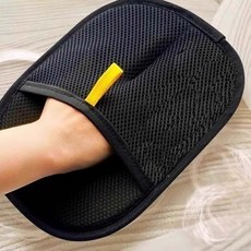 Tiger Pavilion 다용도 먼지 겸용 반려동물 털 제거 장갑 3개입, 블랙, 1개