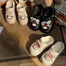 플로우 여성 귀여운 여름용 쿠션 슬리퍼 악세사리 포함