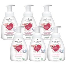 에티튜드 베이비 리프 사이언스 2-In-1 헤어 앤 바디 포밍 워시 올인원클렌저 295ml, 6개