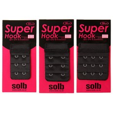 솔브 브라연장후크 2단 3단 스킨 블랙 연장끈 32mm 38mm 50mm[SAC9250]