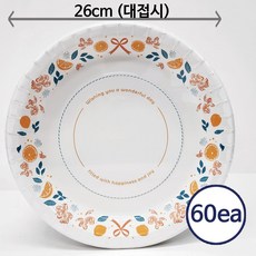 코스트코 삼풍 친환경 종이접시 (대) + 더메이런손소독제, 1개, 60개