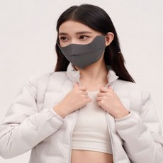 겨울 두꺼운 방한 마스크 페이스 기모 러닝 자전거 등산 스포츠 방한용품, 다크그레이, 1개