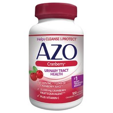 AZO 크랜베리 Urinary Tract Health 요로 건강 식이 보조제 100 정, 100정, 1개