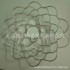 金屬鐵藝不鏽鋼插花輔助器 工藝品家居軟裝飾金屬框, 1個, 6英寸銀色