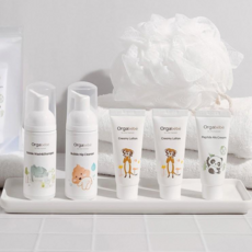 오가베베 유아 여행용 5종 세트 트래블 키트 엉덩이클렌저+워시&샴푸+로션2개+크림, 1세트