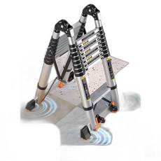 알루미늄 8m 안테나 안전 고소 고층 발판 광폭 사다리, 1개, 헤링본 사다리 5단 1.5미터