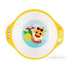 웰픽스 아기상어 멜라민 손잡이 볼, 혼합색상, 1개