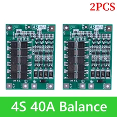 BMS 이온 배터리 충전기 보호 보드 드릴 모터용 18650 밸런스 3S 4S 5A 10A 20A 25A 40A 60A 12V, 04 4S 40A Balance
