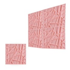 KUUJOJO 12 20 30Pack 내부 장식용 3D 패널 게임용 거실용 현대 호환 다이아몬드 질감 액센트, Pink SZ, 30Pack (29 Sq Ft)