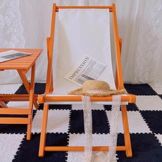 비치의자 핫핑크 해변 소품 썬베드 풀빌라 촬영 카페, AV. 오렌지 스탠드  화이트 테이블 제외