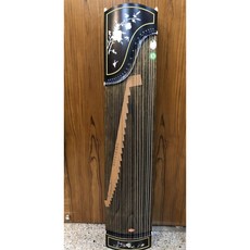 163CM 古箏 21弦標準古箏（1年保固）鑲嵌牡丹彩貝雕 黑檀木 一級泡桐木面板、背板實木 贈全配件, 1個, 鑲貝牡丹（全配件）