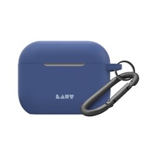 LAUT 矽膠防摔保護殼 無線充電 附掛勾, 藍色,AirPods Pro 3, 1個