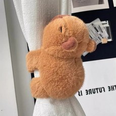 동네일등 커텐홀더 카피바라 악세사리 곰인형커튼집게 타이백 커튼묶기, 1개
