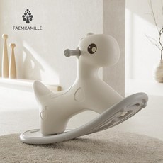 파워쇼퍼 흔들목마 완구 아기흔들말 시소 아기말타기, 1개, 그레이