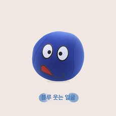 대형 샌드백 동물 캐릭터 유아용 소프트 펀치백 놀이 장난감, 1개, 블루 스마일리 페이스