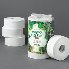 코디 이지파인 점보롤 300m 4롤 (2겹) 프리미엄 두루마리 휴지