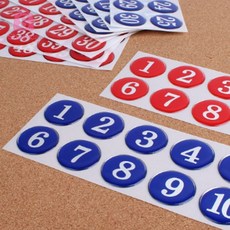 [샵피카] 숫자번호판 1~50 식당테이블번호 사물함번호표 테이블번호표 숫자판, 빨강