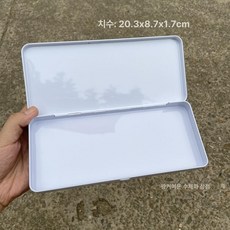 트레이 모서리 분리형 수채화 팔레트 미술용품 덮개 칸, 1개, 대형 화이트 철제 1개 빈 없음, 기본 색상